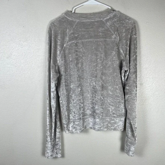 Lululemon Perfectly Oversized Crew Pullover Crushed Velvet Silver Champagne - Picture 2 of 6